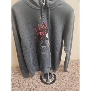 Tim Burton Lost Vegas Neon Museum Sz Small Gray Pullover Hoodie Lace Up
